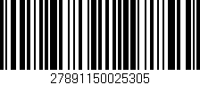 Código de barras (EAN, GTIN, SKU, ISBN): '27891150025305'