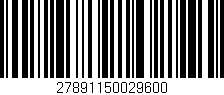 Código de barras (EAN, GTIN, SKU, ISBN): '27891150029600'