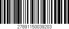 Código de barras (EAN, GTIN, SKU, ISBN): '27891150039203'