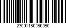 Código de barras (EAN, GTIN, SKU, ISBN): '27891150058358'