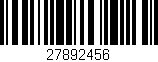 Código de barras (EAN, GTIN, SKU, ISBN): '27892456'