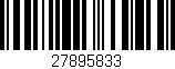 Código de barras (EAN, GTIN, SKU, ISBN): '27895833'