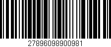 Código de barras (EAN, GTIN, SKU, ISBN): '27896098900981'