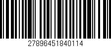Código de barras (EAN, GTIN, SKU, ISBN): '27896451840114'