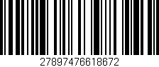 Código de barras (EAN, GTIN, SKU, ISBN): '27897476618672'