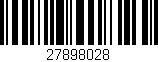 Código de barras (EAN, GTIN, SKU, ISBN): '27898028'