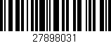 Código de barras (EAN, GTIN, SKU, ISBN): '27898031'