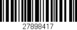 Código de barras (EAN, GTIN, SKU, ISBN): '27898417'