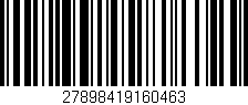 Código de barras (EAN, GTIN, SKU, ISBN): '27898419160463'