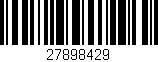 Código de barras (EAN, GTIN, SKU, ISBN): '27898429'