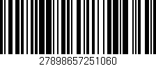 Código de barras (EAN, GTIN, SKU, ISBN): '27898657251060'