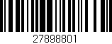 Código de barras (EAN, GTIN, SKU, ISBN): '27898801'