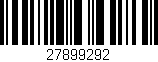 Código de barras (EAN, GTIN, SKU, ISBN): '27899292'