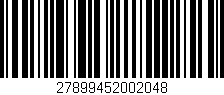 Código de barras (EAN, GTIN, SKU, ISBN): '27899452002048'