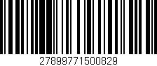 Código de barras (EAN, GTIN, SKU, ISBN): '27899771500829'