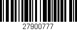 Código de barras (EAN, GTIN, SKU, ISBN): '27900777'