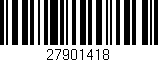 Código de barras (EAN, GTIN, SKU, ISBN): '27901418'