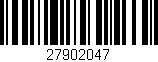 Código de barras (EAN, GTIN, SKU, ISBN): '27902047'