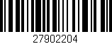 Código de barras (EAN, GTIN, SKU, ISBN): '27902204'
