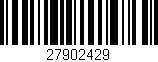 Código de barras (EAN, GTIN, SKU, ISBN): '27902429'