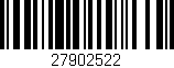 Código de barras (EAN, GTIN, SKU, ISBN): '27902522'