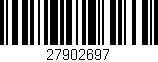 Código de barras (EAN, GTIN, SKU, ISBN): '27902697'