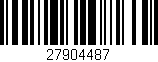 Código de barras (EAN, GTIN, SKU, ISBN): '27904487'