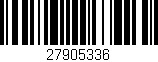 Código de barras (EAN, GTIN, SKU, ISBN): '27905336'