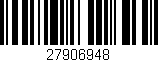 Código de barras (EAN, GTIN, SKU, ISBN): '27906948'