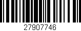 Código de barras (EAN, GTIN, SKU, ISBN): '27907746'