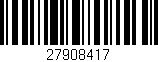 Código de barras (EAN, GTIN, SKU, ISBN): '27908417'