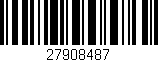 Código de barras (EAN, GTIN, SKU, ISBN): '27908487'