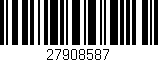 Código de barras (EAN, GTIN, SKU, ISBN): '27908587'