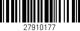 Código de barras (EAN, GTIN, SKU, ISBN): '27910177'