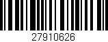 Código de barras (EAN, GTIN, SKU, ISBN): '27910626'
