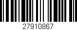 Código de barras (EAN, GTIN, SKU, ISBN): '27910867'