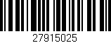 Código de barras (EAN, GTIN, SKU, ISBN): '27915025'
