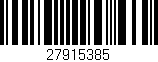 Código de barras (EAN, GTIN, SKU, ISBN): '27915385'