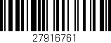 Código de barras (EAN, GTIN, SKU, ISBN): '27916761'