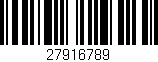 Código de barras (EAN, GTIN, SKU, ISBN): '27916789'