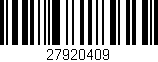 Código de barras (EAN, GTIN, SKU, ISBN): '27920409'