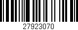 Código de barras (EAN, GTIN, SKU, ISBN): '27923070'