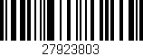 Código de barras (EAN, GTIN, SKU, ISBN): '27923803'