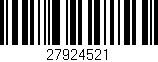 Código de barras (EAN, GTIN, SKU, ISBN): '27924521'