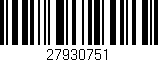 Código de barras (EAN, GTIN, SKU, ISBN): '27930751'