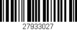 Código de barras (EAN, GTIN, SKU, ISBN): '27933027'