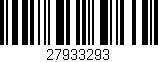 Código de barras (EAN, GTIN, SKU, ISBN): '27933293'