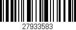Código de barras (EAN, GTIN, SKU, ISBN): '27933583'