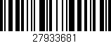 Código de barras (EAN, GTIN, SKU, ISBN): '27933681'