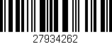 Código de barras (EAN, GTIN, SKU, ISBN): '27934262'